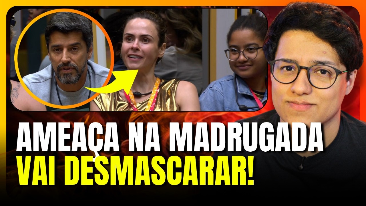 🚨BBB26 EM CAOS! Milena AMEA&Ccedil;A de MADRUGADA, TRETA EXPLODE e Cowboy quer DESMASCARAR Ana Paula!