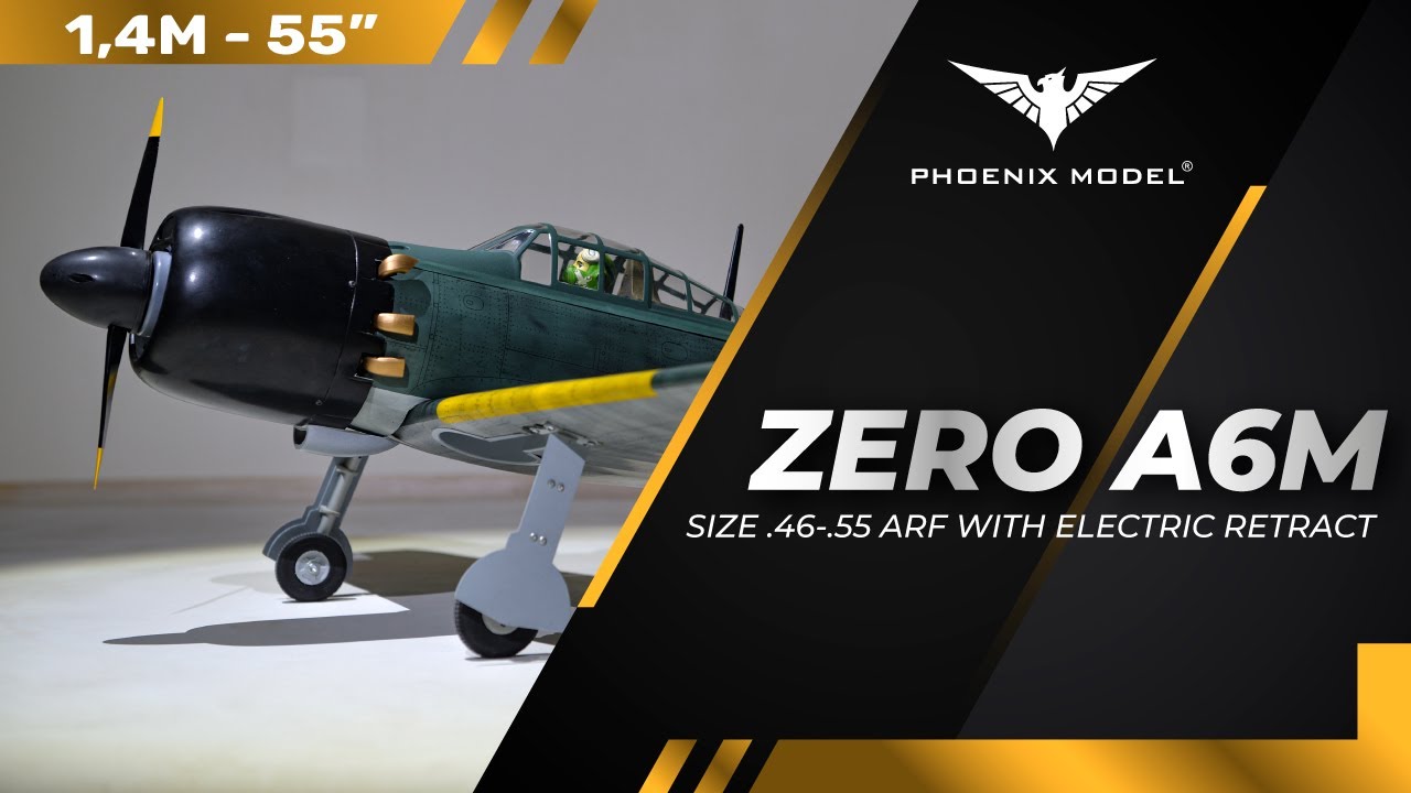 ZERO A6M 55'' W/Electric Retract Size .46-.55 ARF V2 - PH223