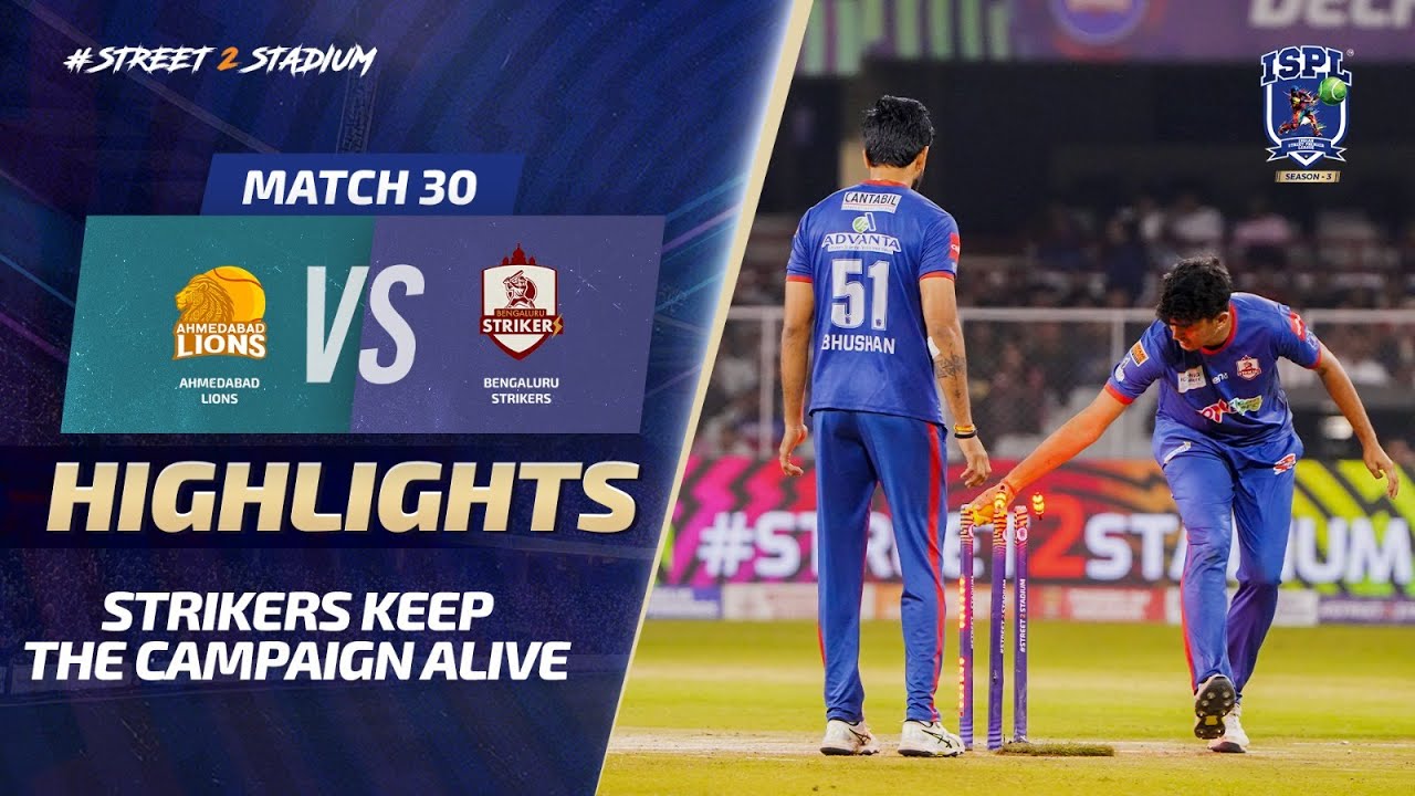 ISPL Season 3 - Match 30: Bengaluru strikers triumph in a must win game!