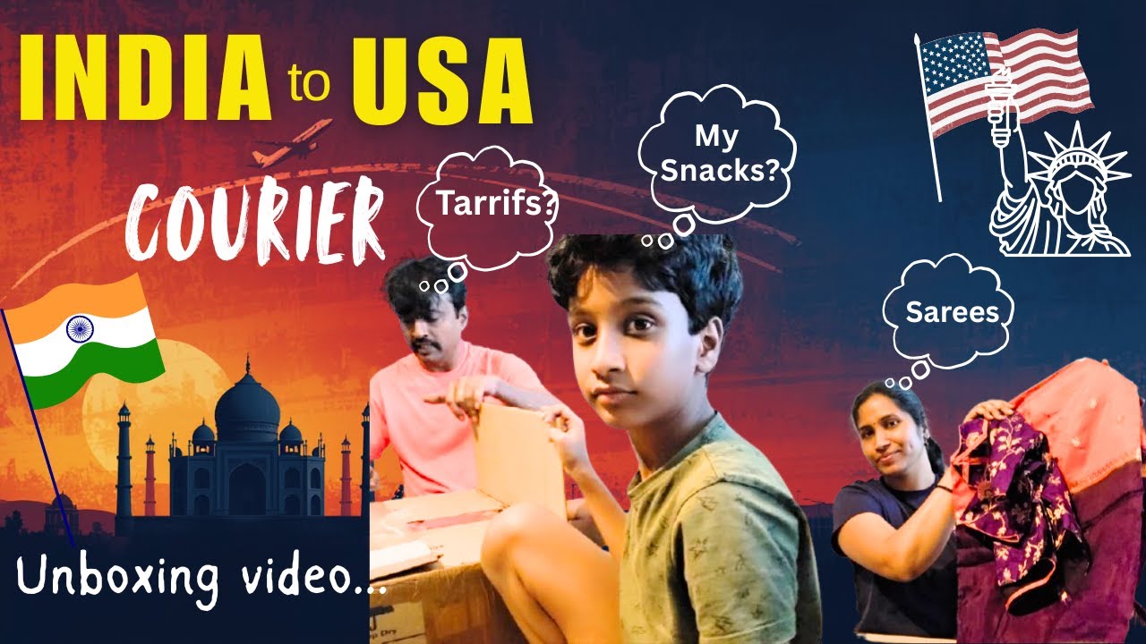 📦INDIA to USA Courier | Unboxing Video | USA Telugu Vlog
