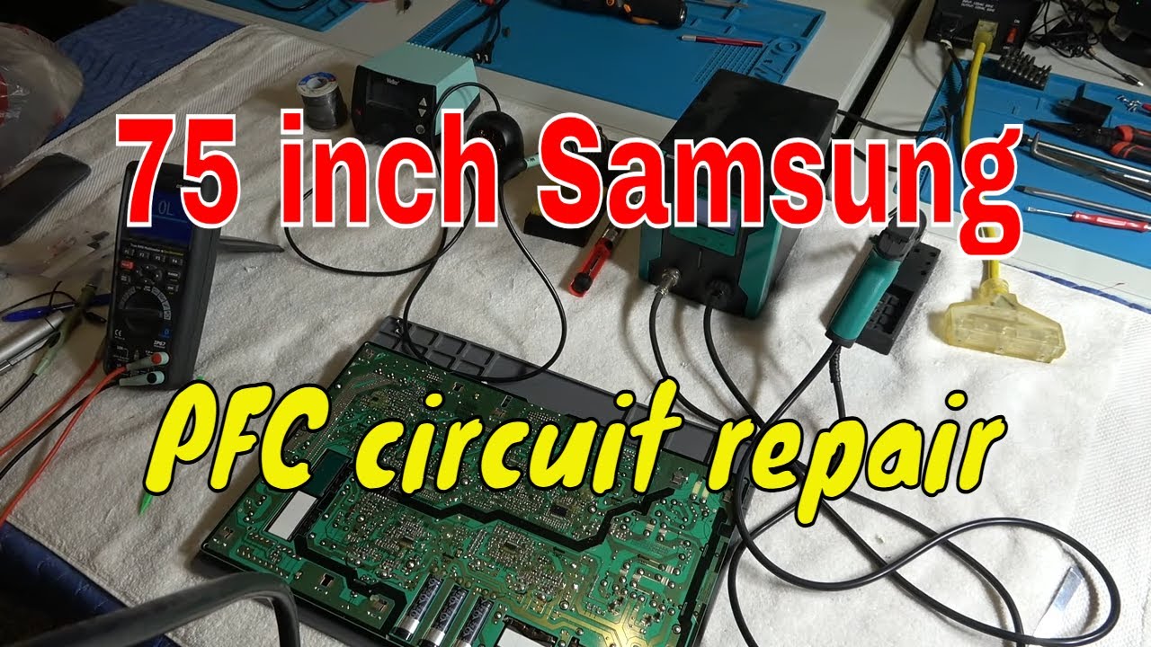 Dead 75 inch Samsung Power Supply / PFC circuit repair. UN75NU6080FXZA  board level repair.