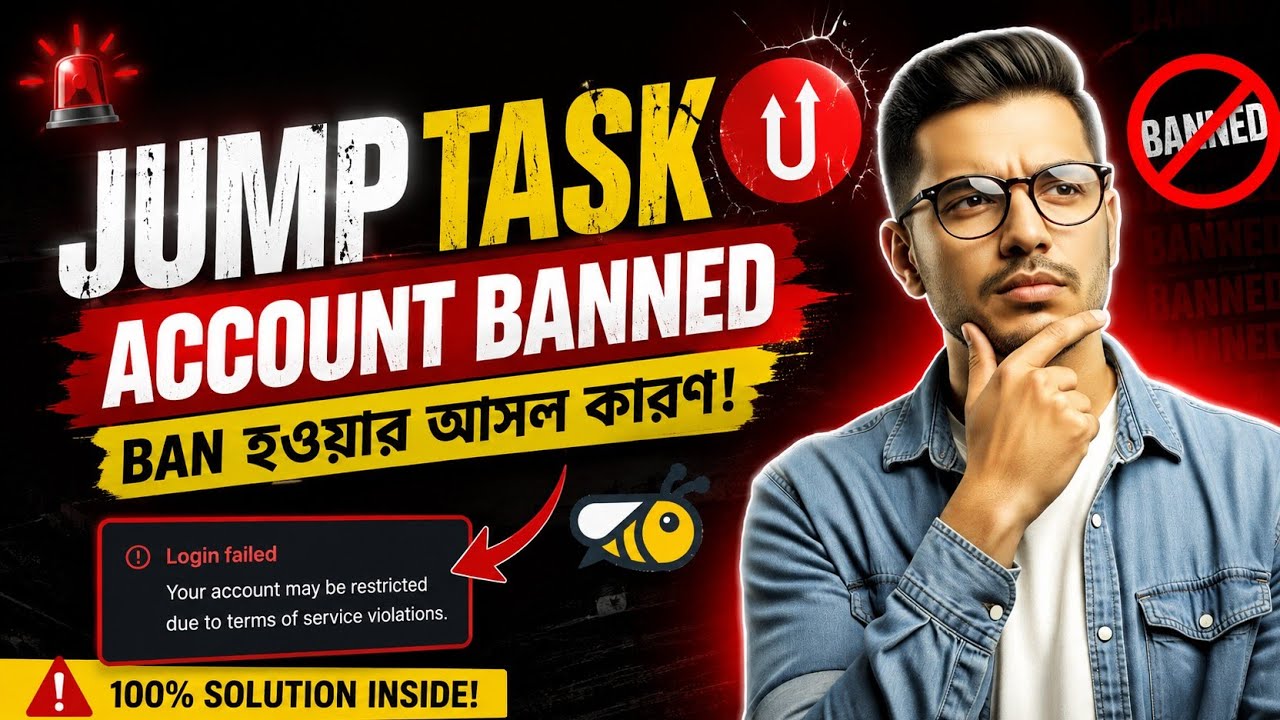 JumpTask Banned Account ফিরিয়ে আনার উপায়। HoneyGain Account Suspended. JumpTask Account restricted