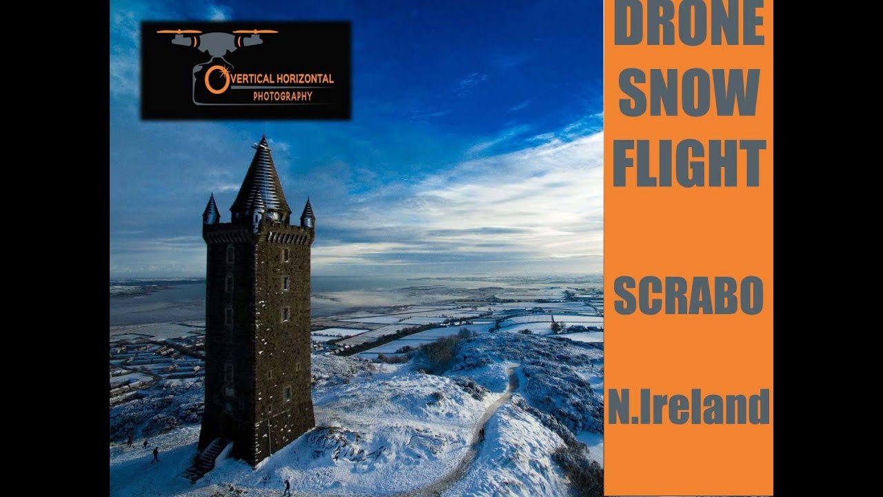 Snow Drone Flight Around Scrabo Tower - Newtownards | Northern Ireland