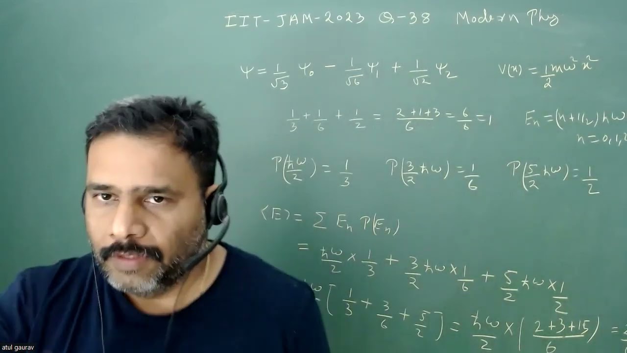 Q38 IIT JAM Physics 2023 Modern Physics