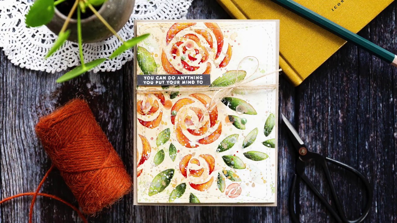 Doodling with Debby: Watercoloring With A Stencil
