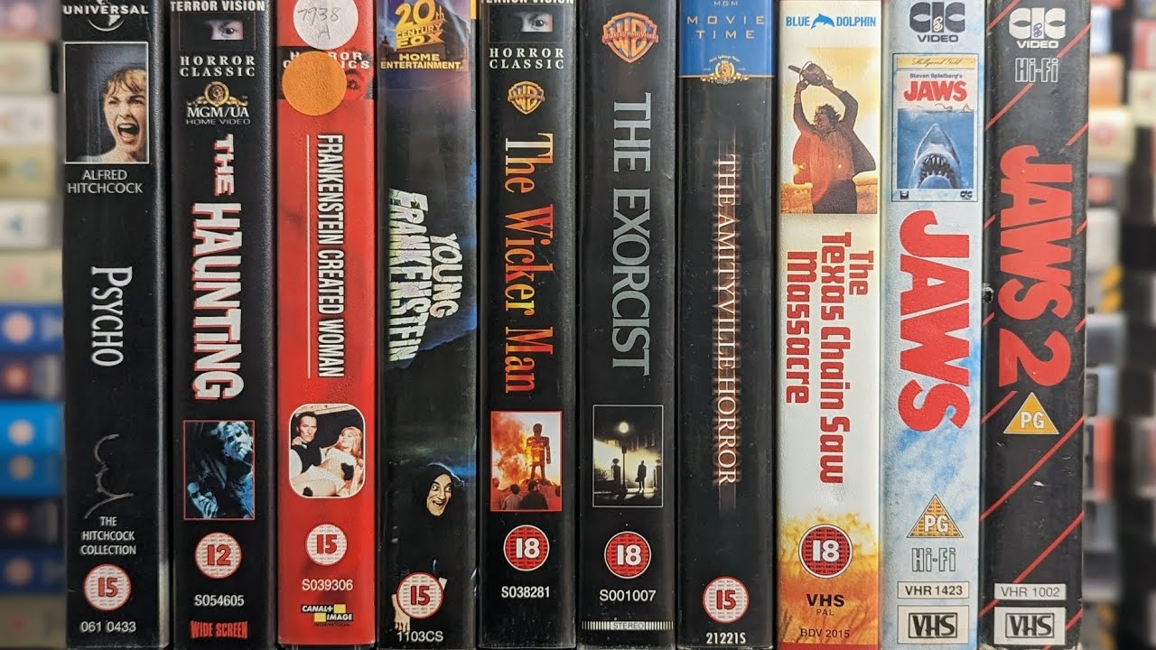 Pre 80's Horror Movies VHS Tape Collection 🎃📼📺👻🦇📼