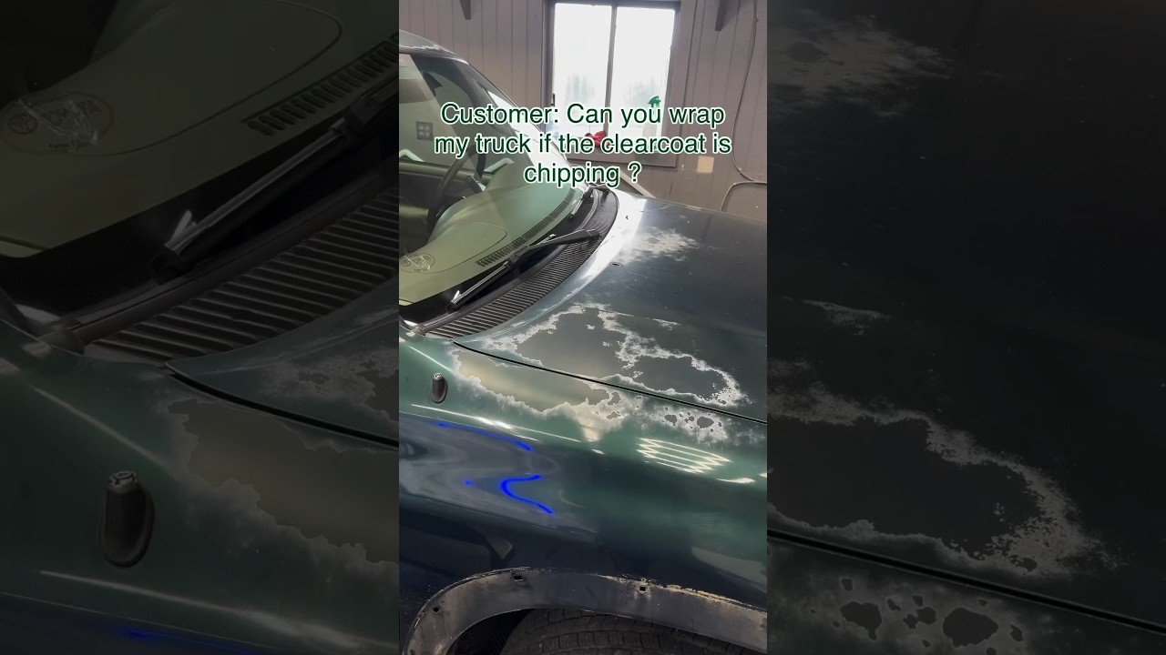 YES! You can wrap a car with chipping clearcoat!