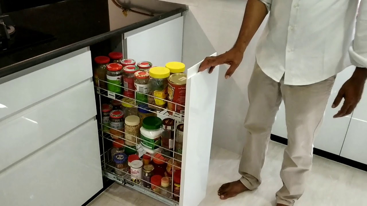 Modular Kitchen in Back Painted Glass | Paradise Kitchen World & Interior