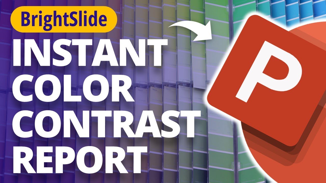 How to Check Color Contrast  in PowerPoint with BrightSlide!🔥[PPT TIPS]