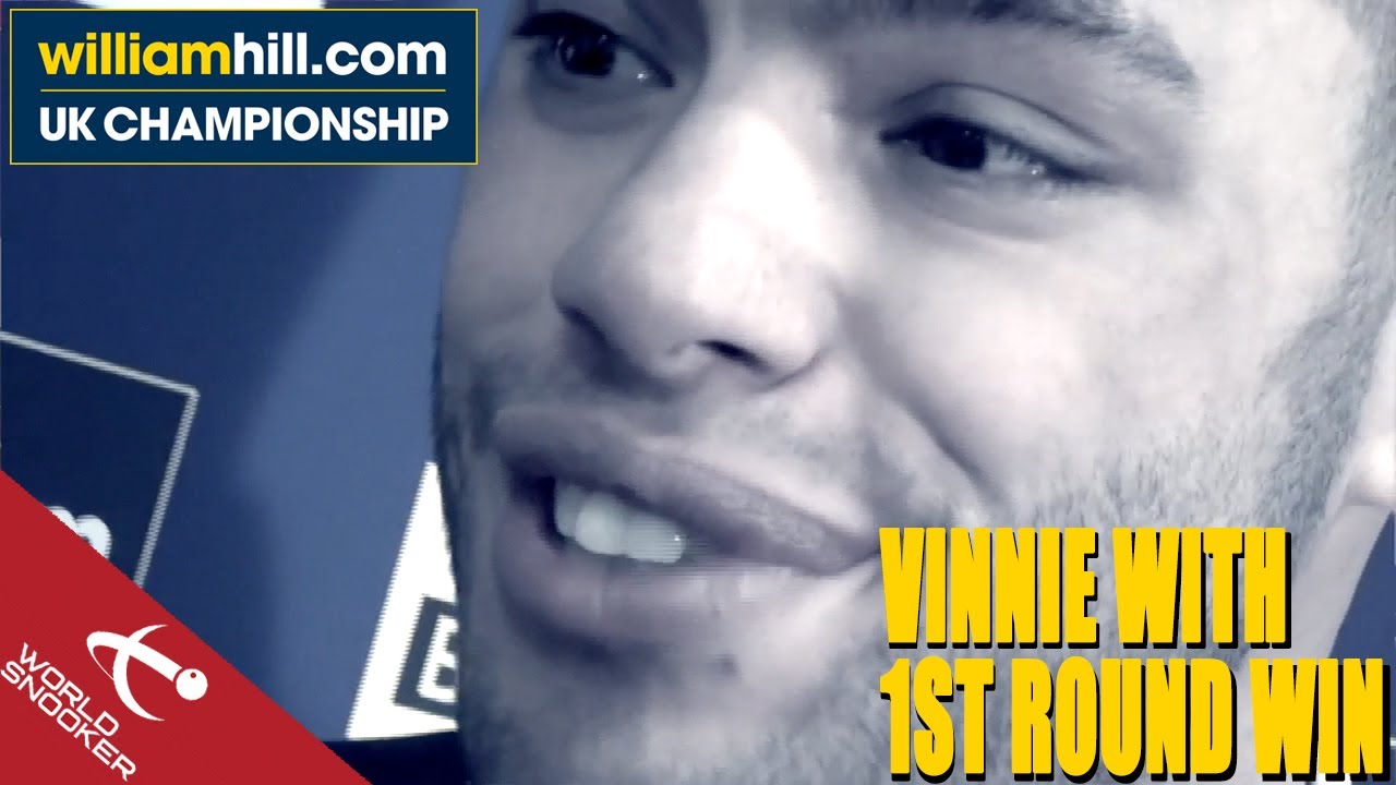 Vinnie Calabrese wins his 1st round match at William Hill UK Championship