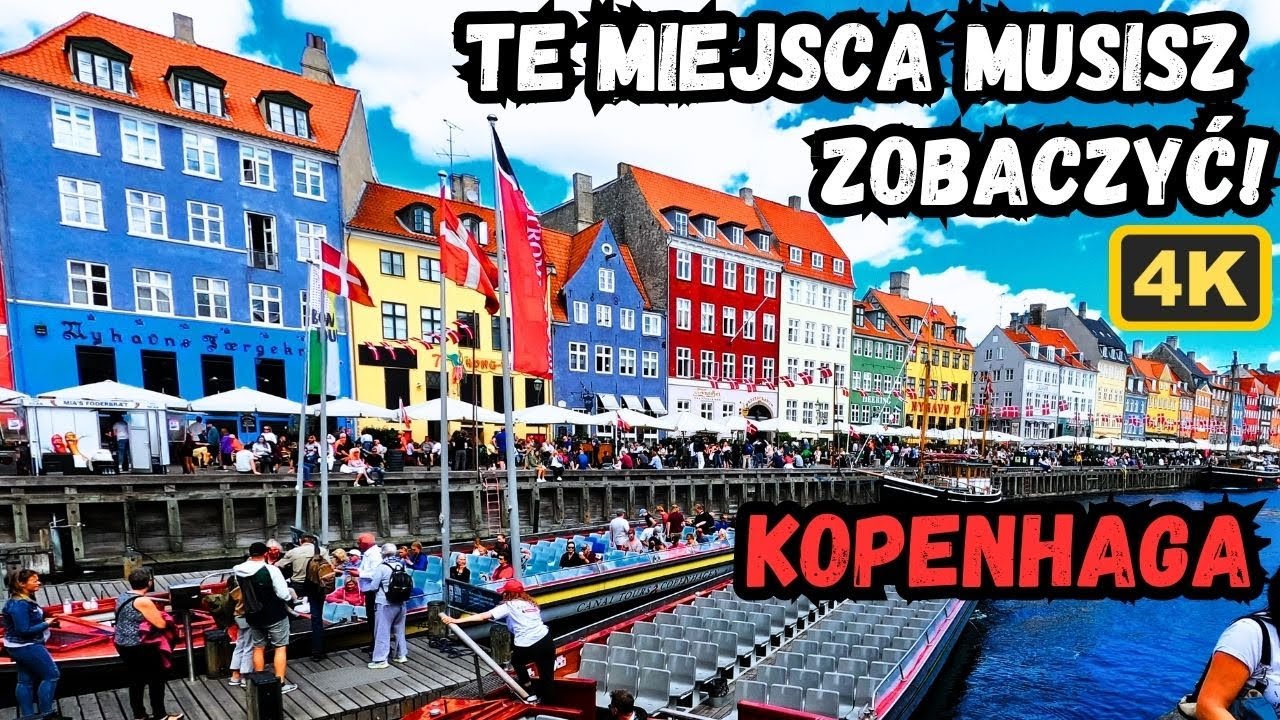 Nyhavn Kopenhaga – Jak wyglądają najsłynniejsze kolorowe domki w Danii? | 4K