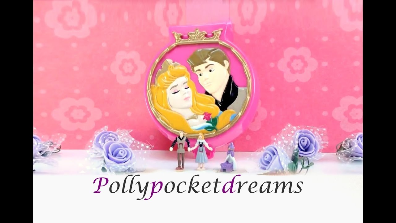 100% Complete Polly Pocket Mini Disney Sleeping Beauty 💖 1996 Compact Collection Mini Vintage