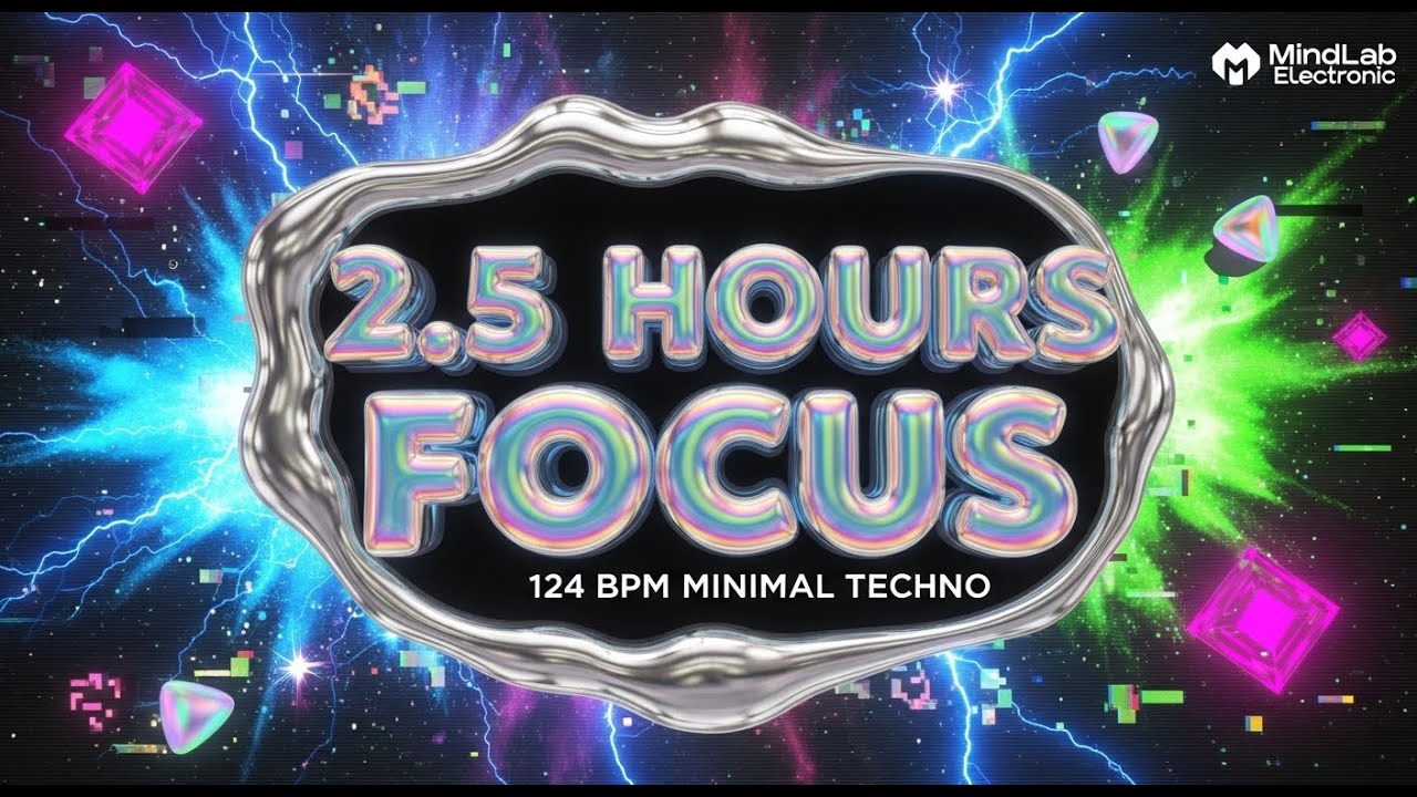 Minimal Techno for Deep Focus | 2.5 Hours | 124 BPM Hypnotic Productivity Mix
