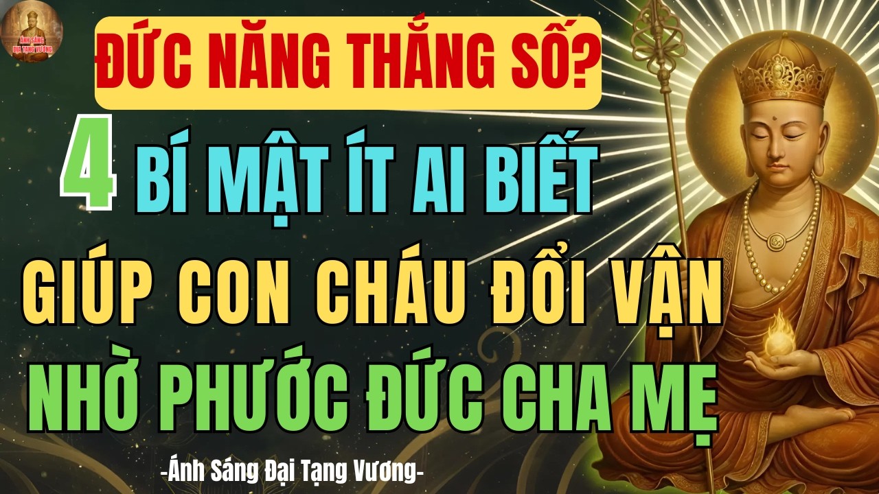 Địa Tạng Vương Dạy: 4 Bí Mật Đức Năng Thắng Số GIÚP Con Cháu Đổi Vận Nhờ Phước Đức Cha Mẹ