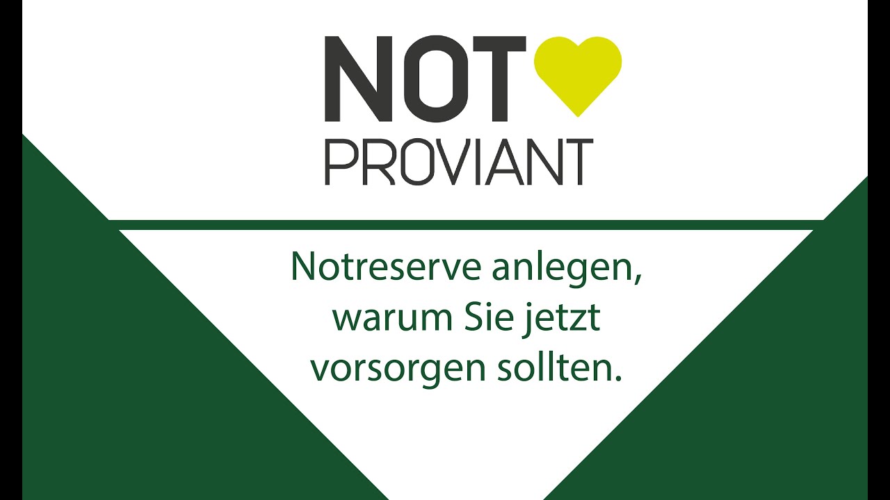 Notreserve anlegen, warum Sie jetzt vorsorgen sollten.