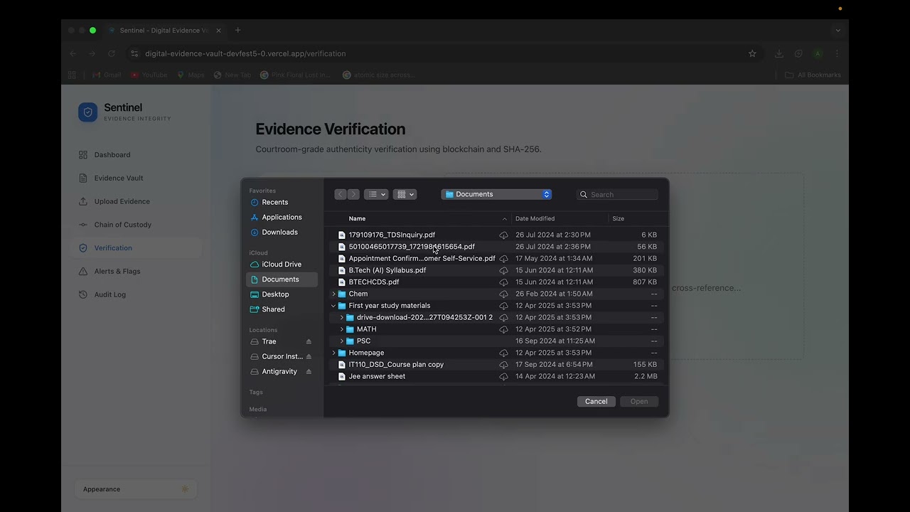 devfest demo evidence integrity project
