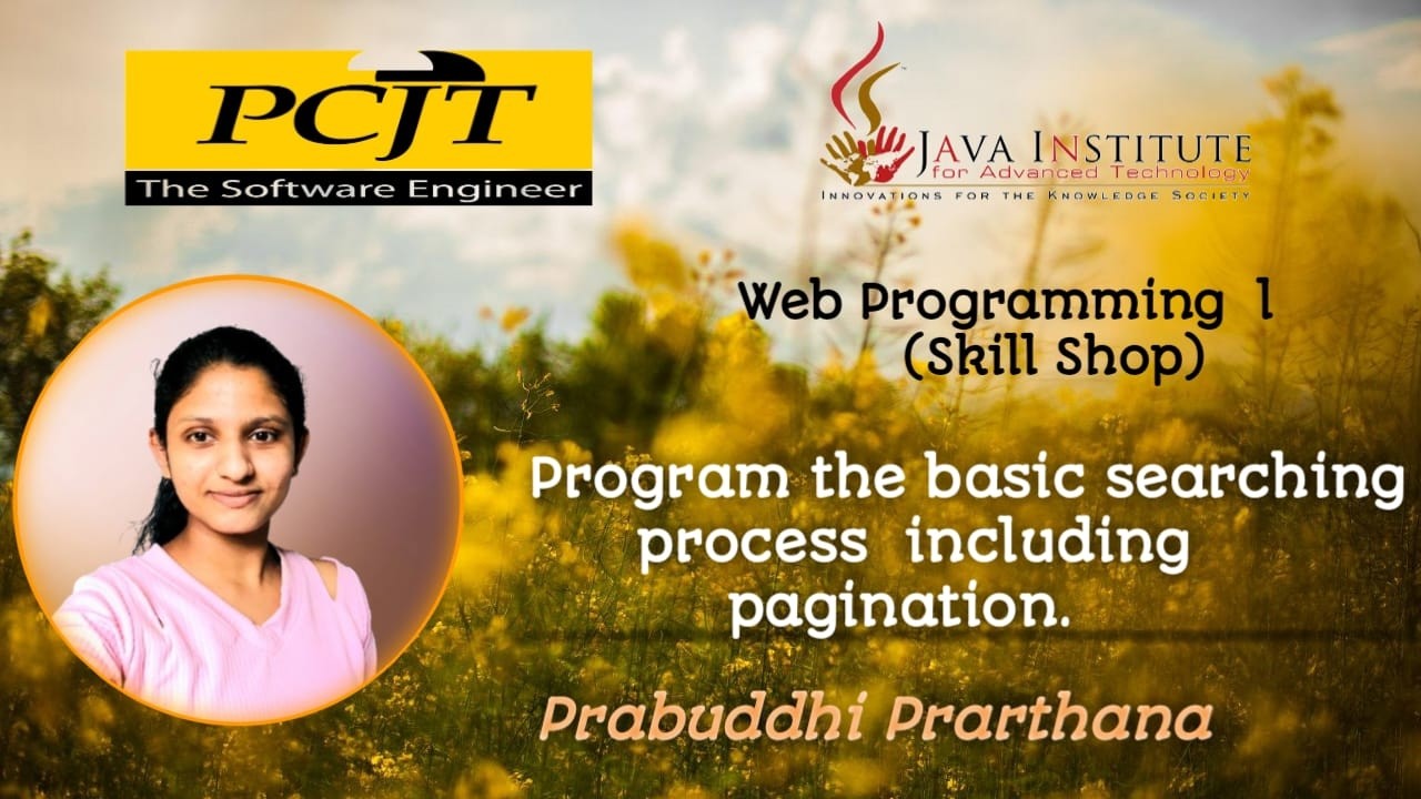 Task 19 ||  Program the basic product searching process including pagination || SKILL SHOP