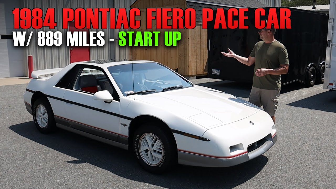 1984 Pontiac Fiero Pace Car with 889 Original Miles - Start Up