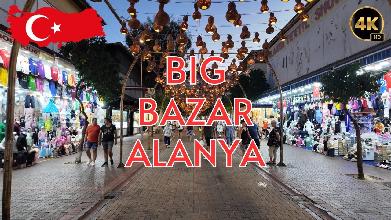 Spacer po Wielkim Bazarze w Alanyi 🇹🇷 | Alanya Big Bazaar Walk Tour 2025