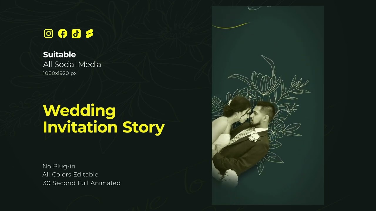 Wedding Invitation Instagram Reel - After Effects Template Videohive