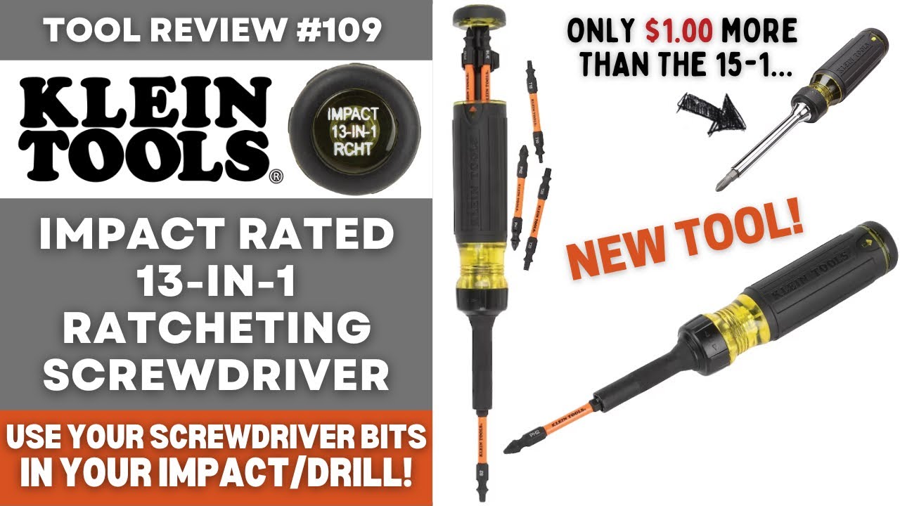 Klein IMPACT 13-1 Ratcheting Screwdriver - Only $1 More than the 15-1... Worth it? #tools #klein