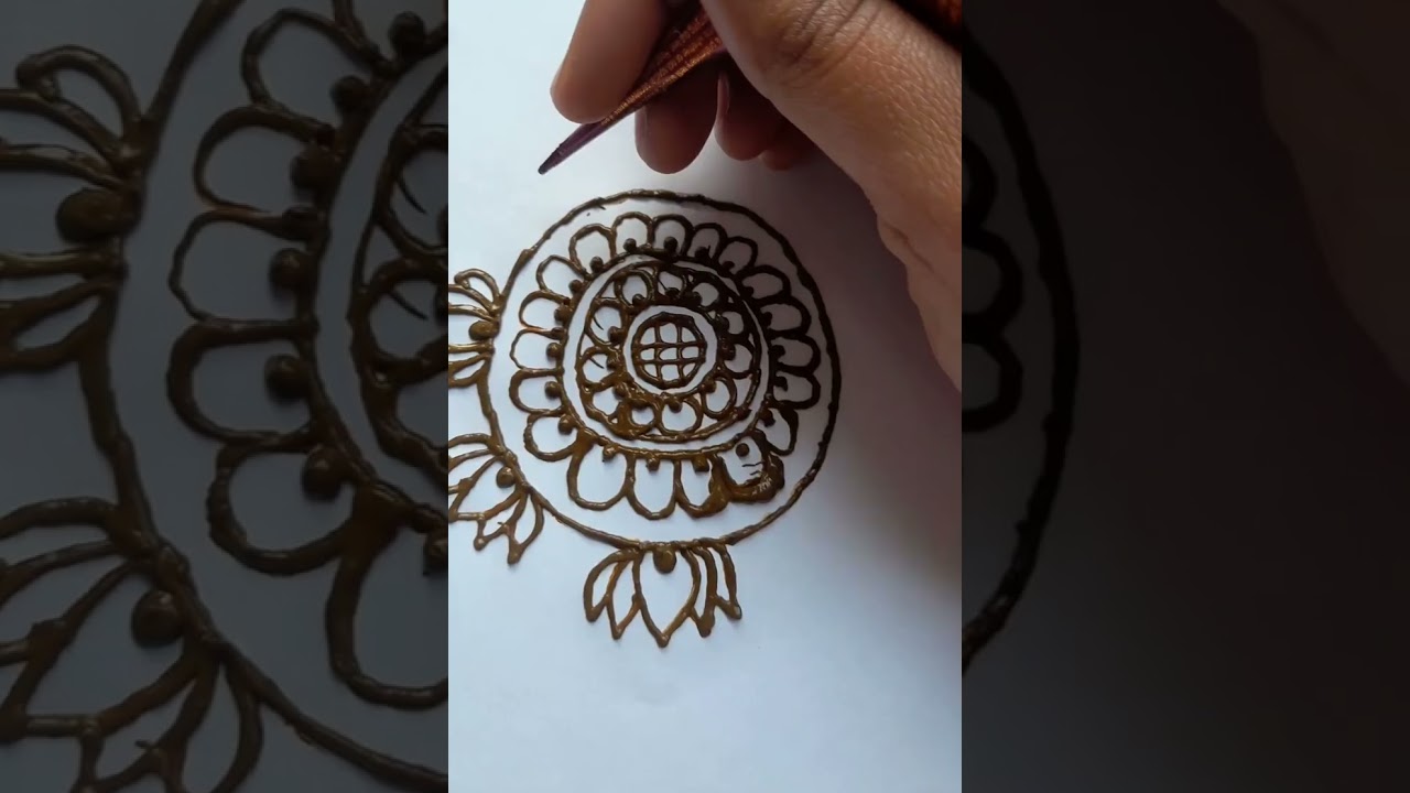Simple flower mehandi design l Easy and stylish mehandi design 👍👍