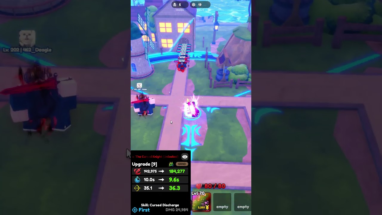 Shiny Cursed Knight Showcase In Anime Defenders #roblox  #animedefenders #gaming #shorts