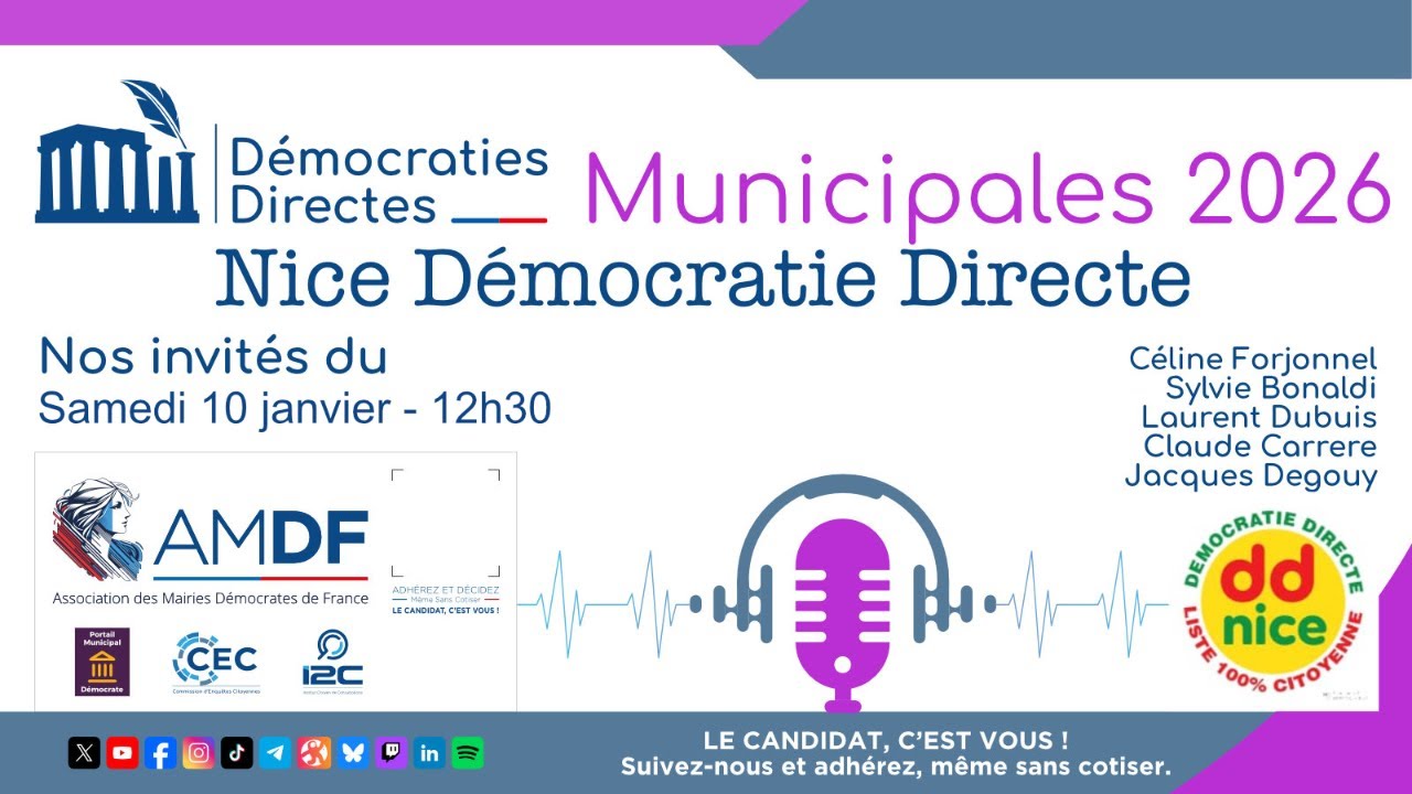 DDs & AMDF Municipales 2026 - Nice Démocratie Directe