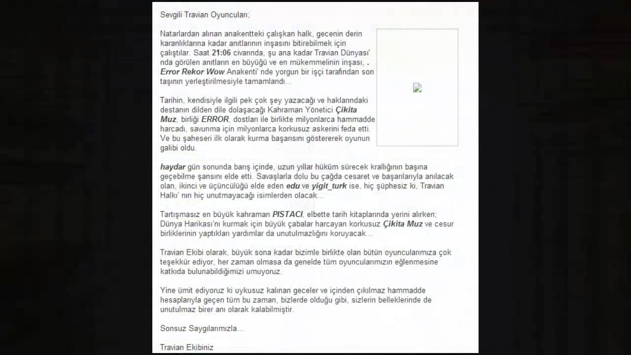 TRAVIAN TRX3 2014 ERROR REKOR WOW