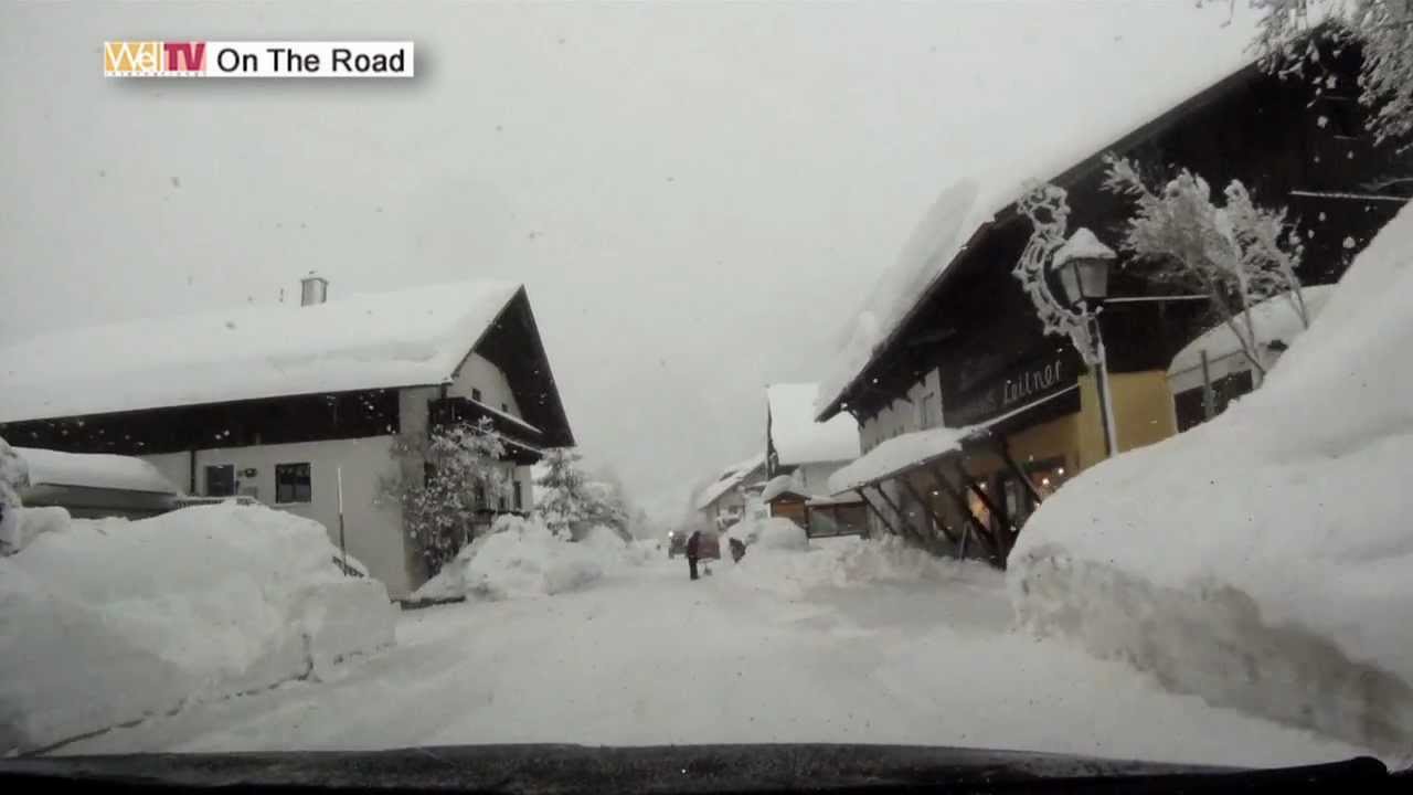 Tiefverschneites Bichlbach in Tirol - Roadimpressions by Well TV Int.