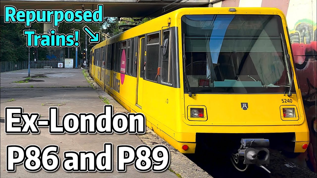 ⁴ᴷ⁶⁰ P86/P89 Cars from London's Docklands Light Railway on the Essen Stadtbahn