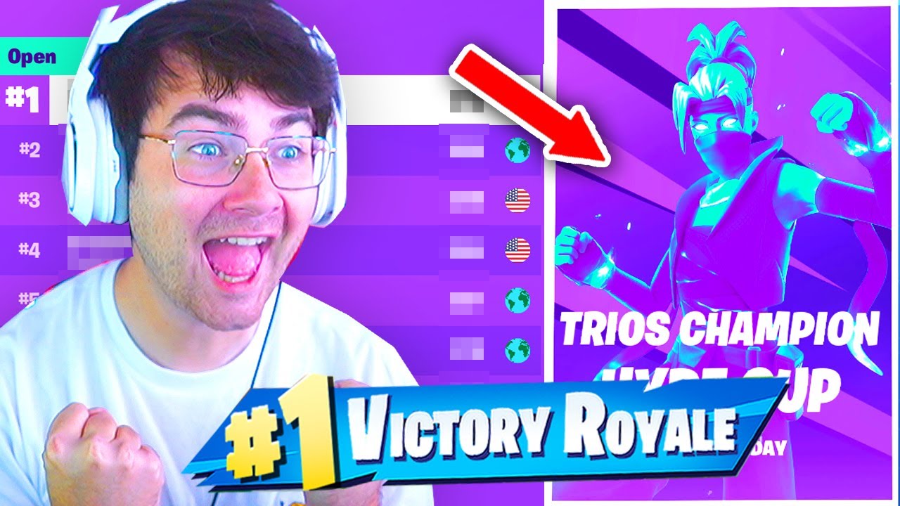 I Competed and got 45TH in the TRIO HYPE CUP... (Fortnite Competitive FULL Tournament)