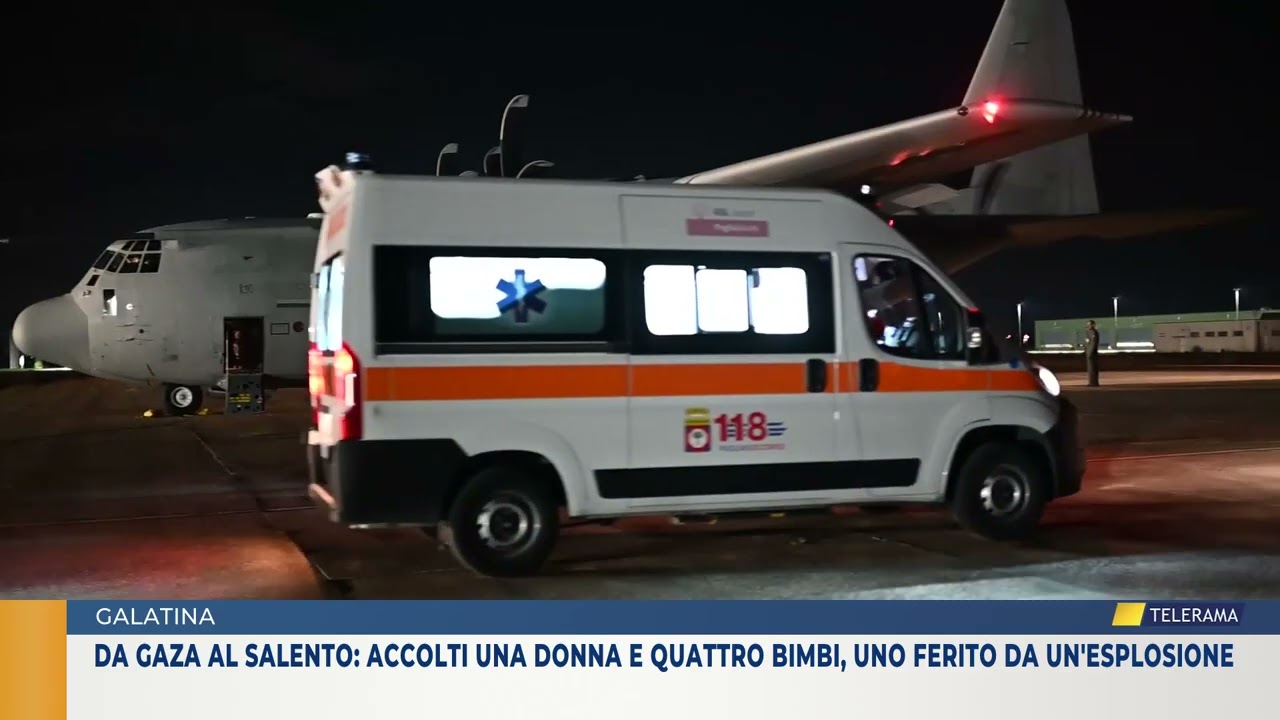Da Gaza al Salento: accolti una donna e quattro bimbi, uno ferito da un'esplosione