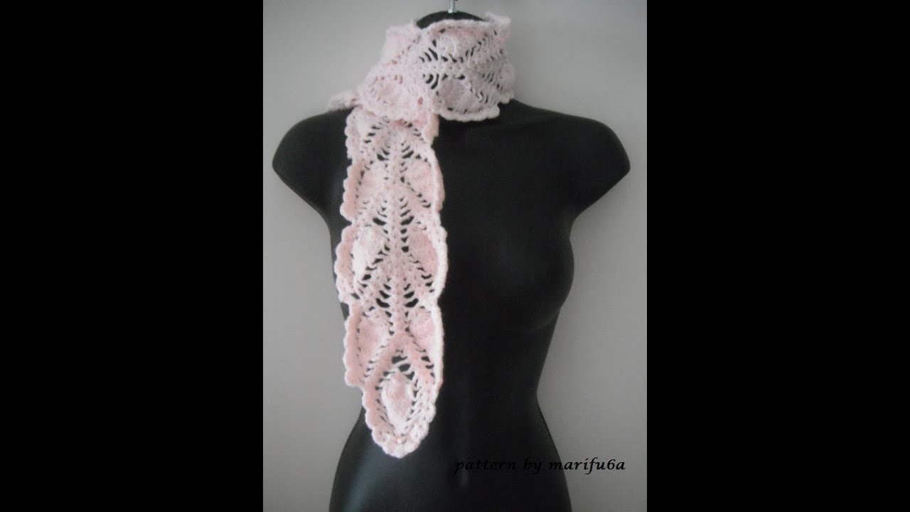how to crochet pineapple scarf