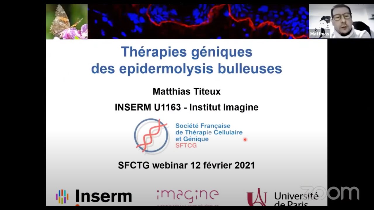 Webinars SFTCG: Approches de thérapie génique pour les Epidermolysis Bulleuse