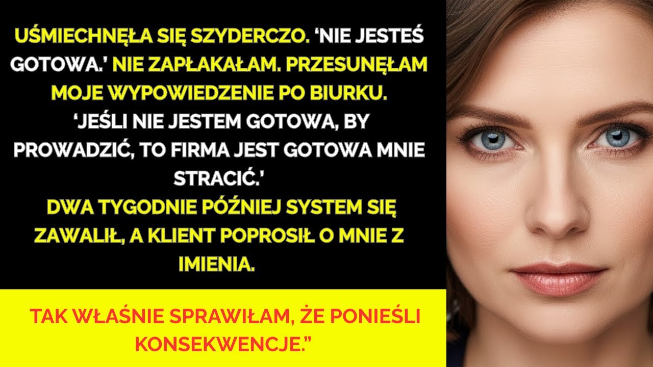 „Mój szef powiedział, że nie jestem gotowa na awans, więc złożyłam wypowiedzenie…”