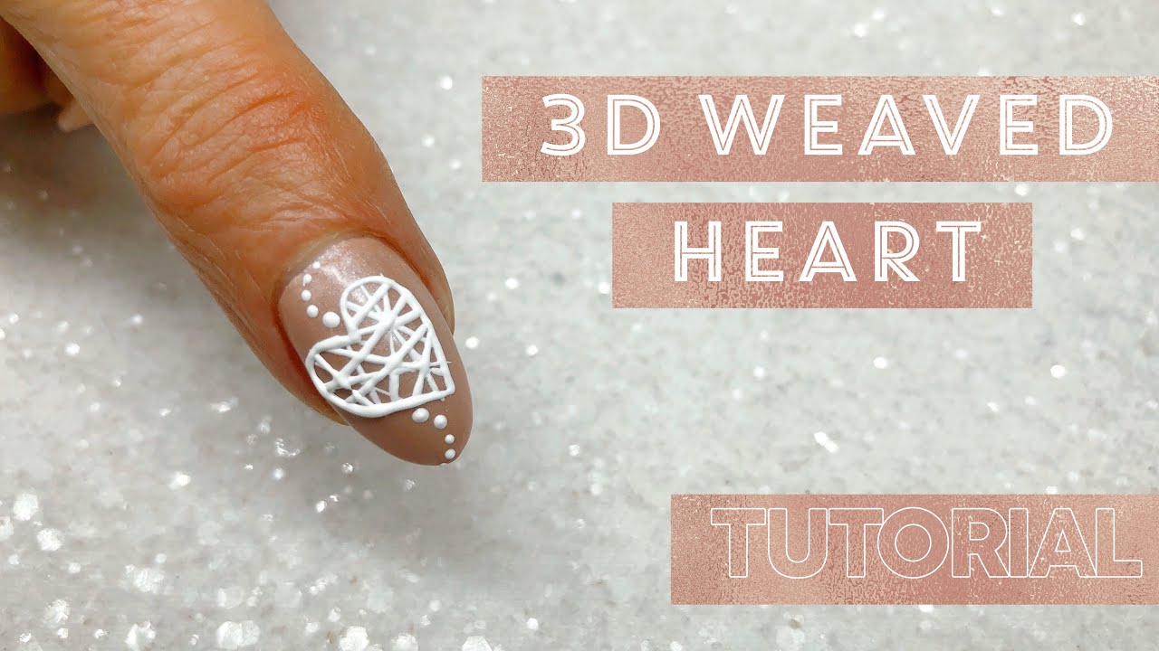 3D WEAVED HEART NAIL ART | GEL NAILS TUTORIAL | Jojo Wickens
