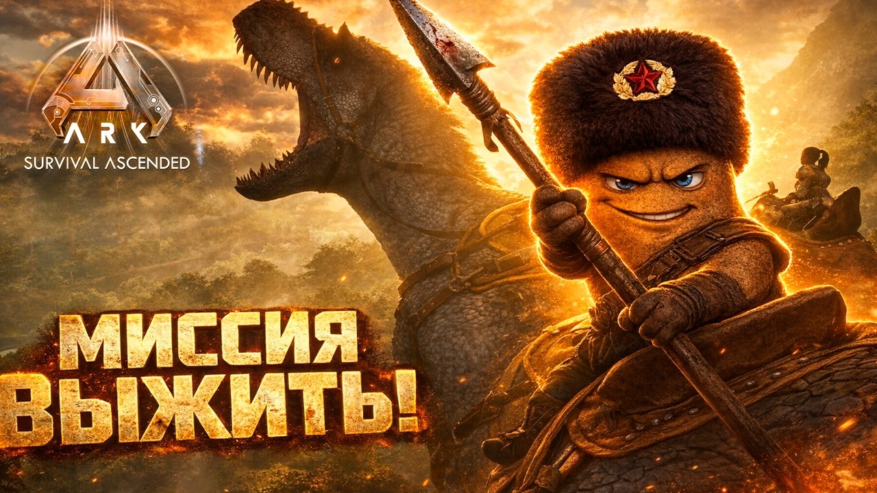 КАРТОШКА ПРОТИВ ДИНОЗАВРОВ! Выживу или сварюсь? ARK Survival Ascended