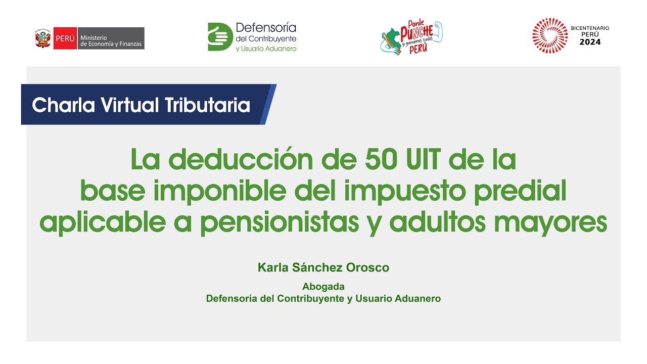 Beneficio del impuesto predial para el pensionista y adulto mayor #Peru (Parte 1)