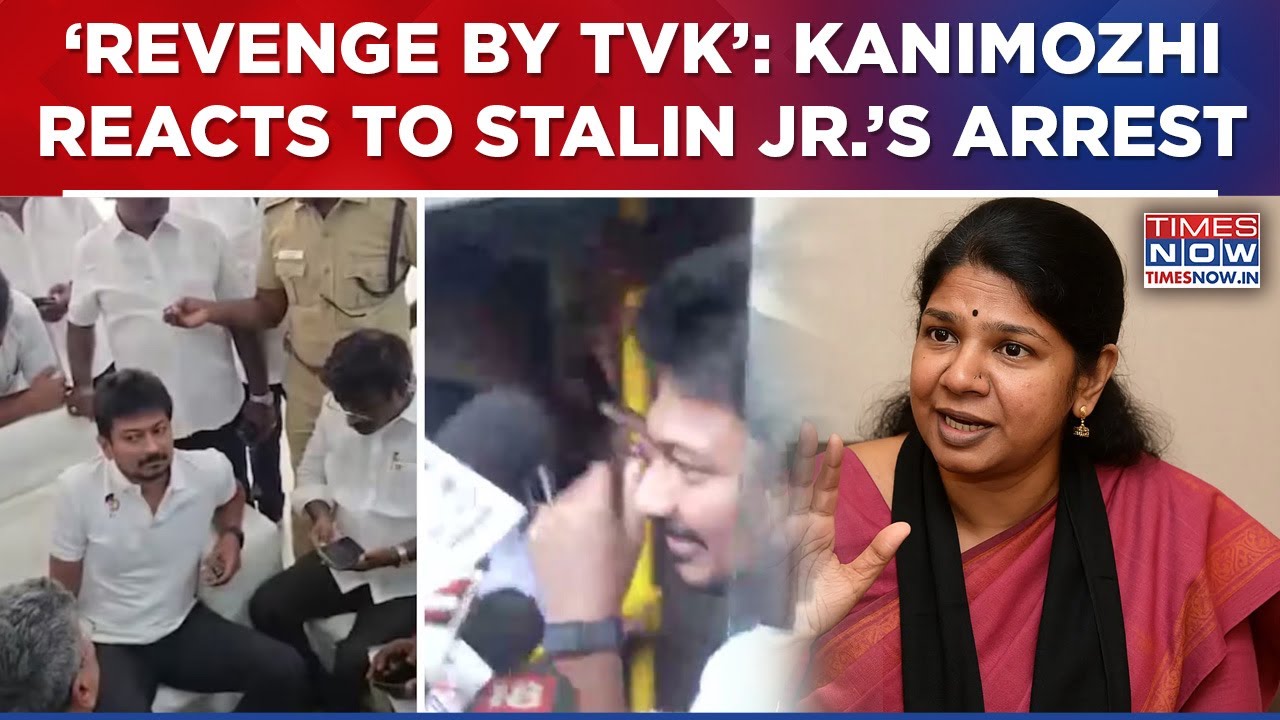 DMK Leader Kanimozhi's First Reaction On Udhayanidhi Stalin's Arrest, Calls It 'Revenge By TVK'