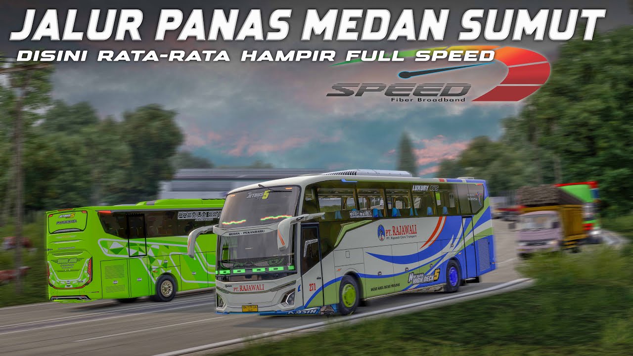 Perjalanan Super Cepat! Bus RAJAWALI Medan-Pekanbaru Gaspol Tanpa Rem || ETS2 Indonesia