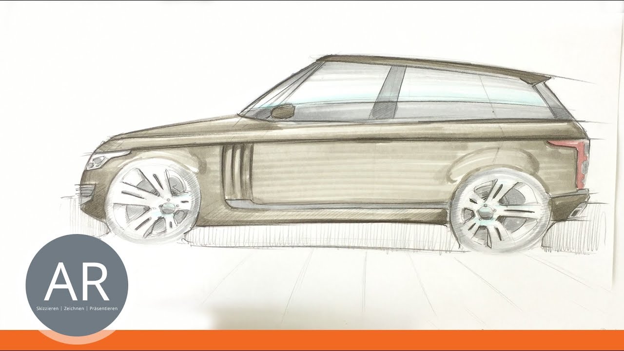 Autos zeichnen. So zeichnest du einen SUV. Mappenkurs Transportation Design.