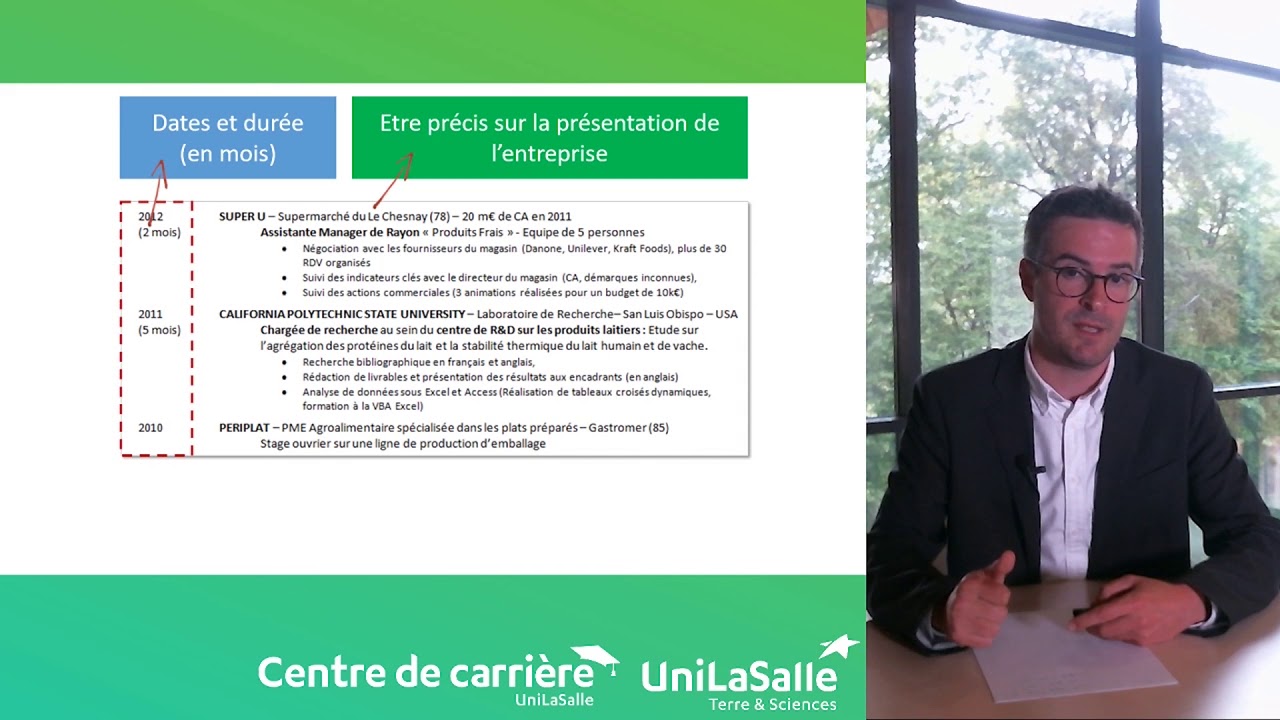 6 - Construisez votre CV professionnel : La rubrique expérience professionnelle