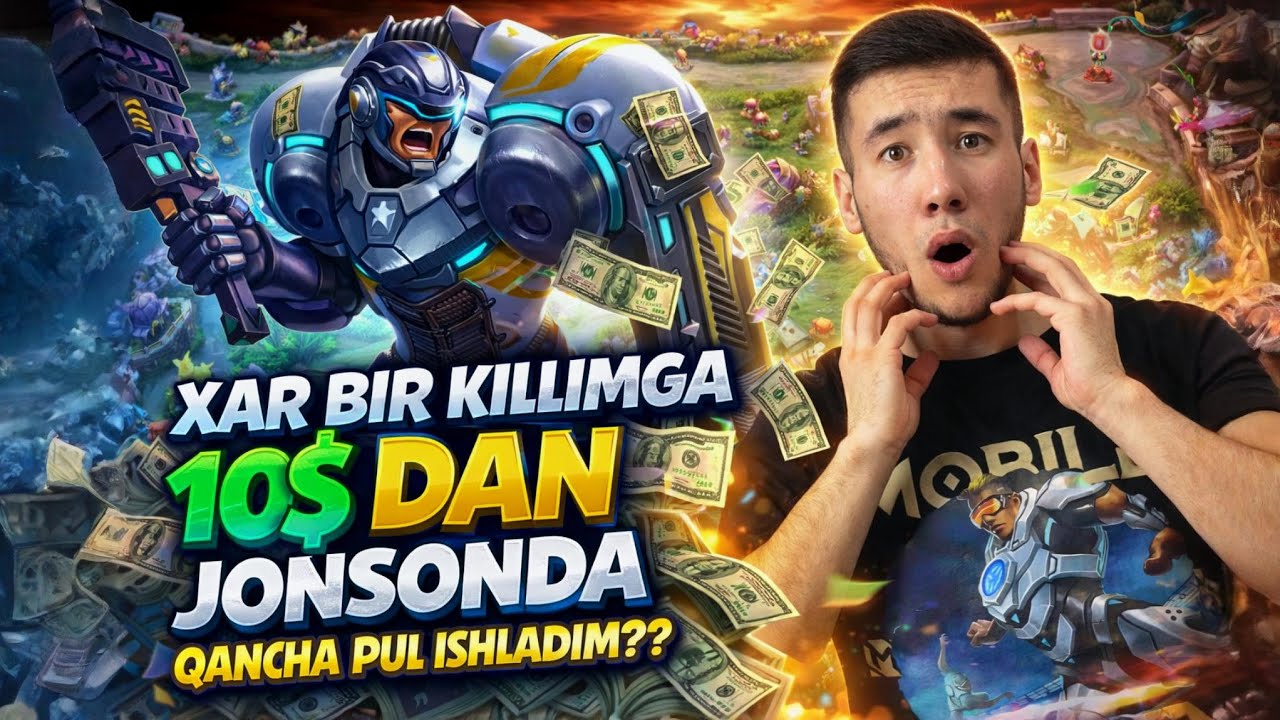 JONSON BITA KILIMGA 10$ DAN | QANCHA PUL ISHLADIM? Mobile Legends