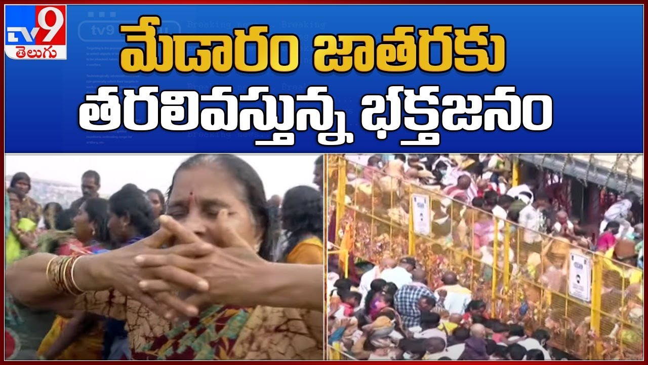మేడారం జాతర కు తరలివస్తున్న భక్తజనం : Sammakka Saralamma Jatara - TV9