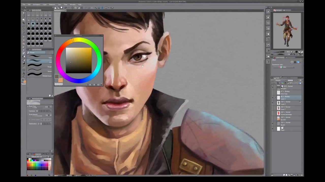 Character painting in Clip Studio Paint - Time lapse