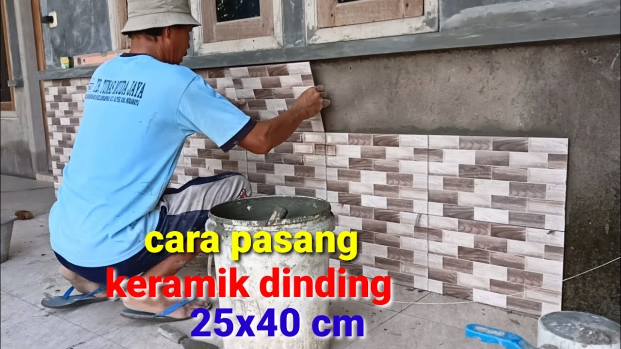 cara pasang keramik dinding 25x40 dari awal ❗ untuk pemula
