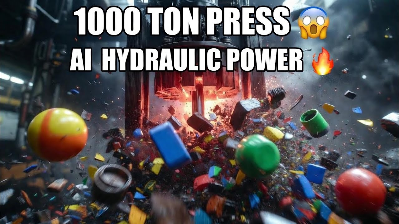AI Hydraulic Press vs Crazy Objects 😱 | Satisfying Crush Experiment.