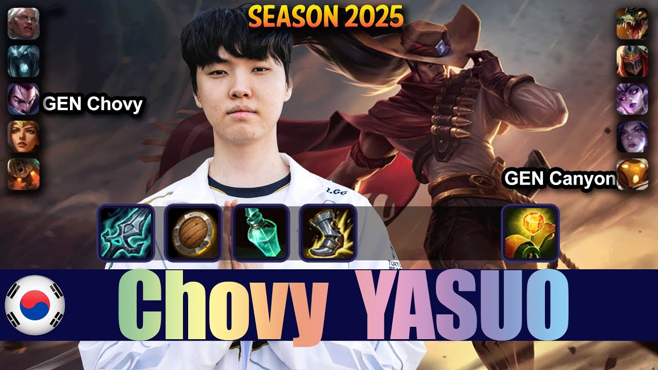 GEN Chovy YASUO vs SYNDRA Mid - Patch 25.18 KR Ranked | lolrec