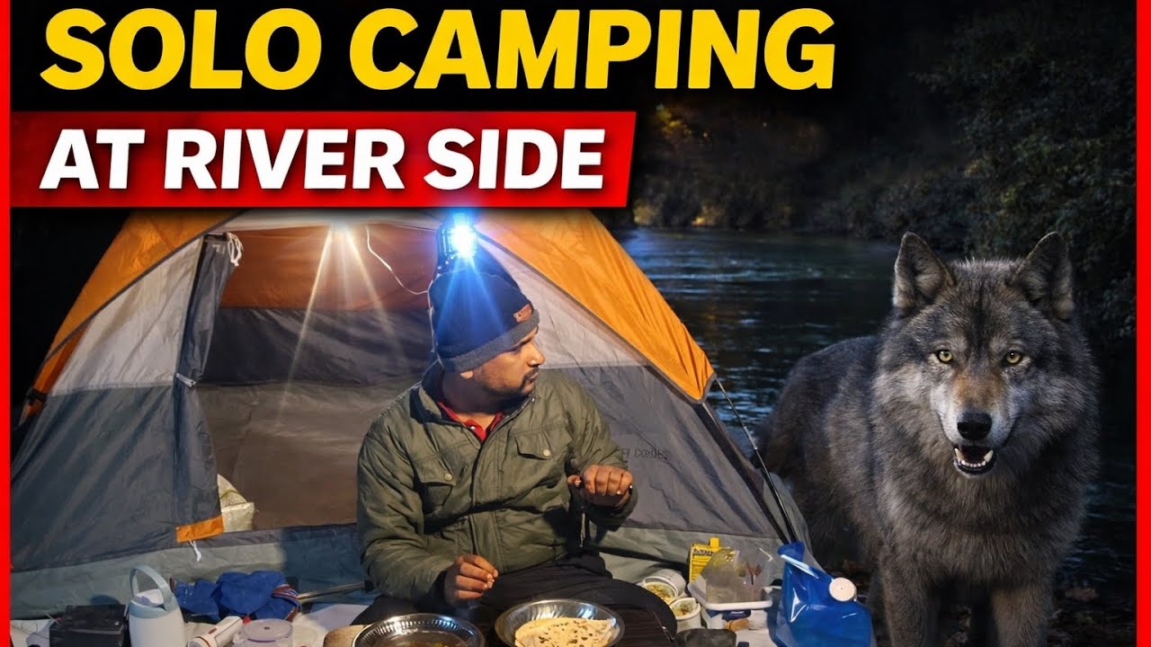 Solo Camping at Riverside ll The sounds are Very Dangerous #Dibya_vlogs